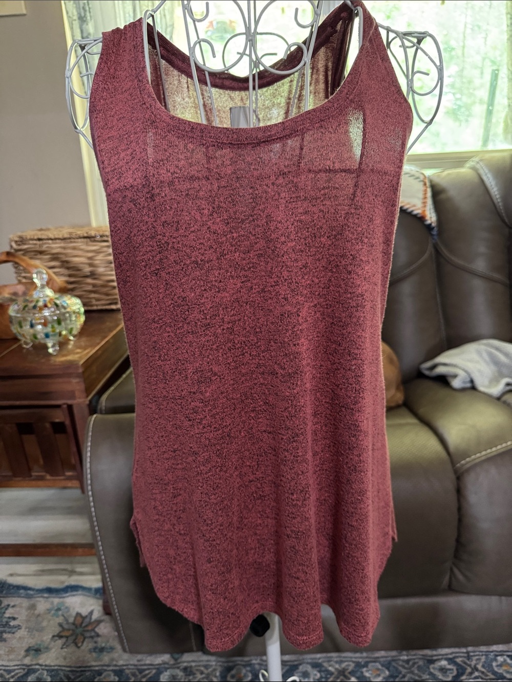Maurices Marled Tank Top in Wine